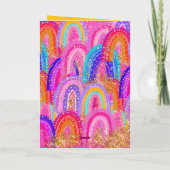 Rainbow-Sequin-Buchstaben Dankeskarte (Rückseite)