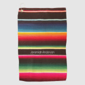 Rainbow Serape personalisiert Golfhandtuch (Vorderseite)