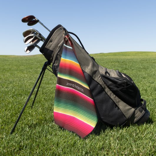 Rainbow Serape personalisiert Golfhandtuch (Gras)