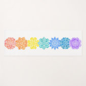 Rainbow Seven Chakras Mandala Yogamatte (Vorderseite (Horizontal))