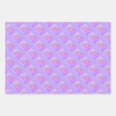 Rainbow Shades Two Linked Hearts Pattern Geschenkpapier Set (Vorderseite 2)