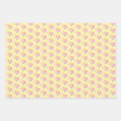 Rainbow Shades Two Linked Hearts Pattern Geschenkpapier Set (Vorderseite)