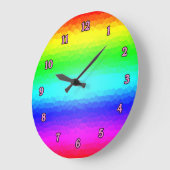 Rainbow Shades Wall Clock Große Wanduhr (Winkel)