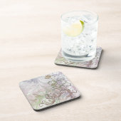 Rainbow Shadow Floral Corkback Untersetzer Sets (Rechte Seite)