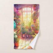 Rainbow Shadows Pflanze Room Badhandtuch Set (Handtuch)