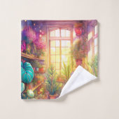 Rainbow Shadows Pflanze Room Badhandtuch Set (Waschlappen)