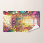 Rainbow Shadows Pflanze Room Badhandtuch Set (Handtuch)