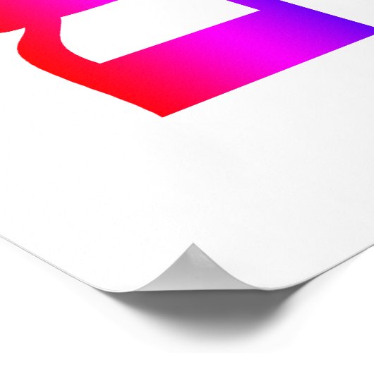 Rainbow Shalom Print Poster (Ecke)