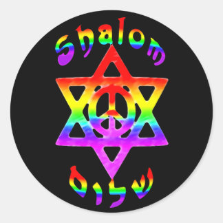 Rainbow Shalom Stickers