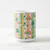 Rainbow Shamrocks Irish Pastel Lucky Pink Green  Kaffeetasse (Mittel)