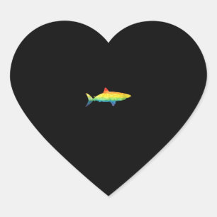 Rainbow Shark Gay Pride Flag LGBT LGBTQ Tank Top Herz-Aufkleber
