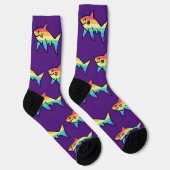 Rainbow Shark Pride - Kawaii Nautical LGBTQ+ Socken (Rechts)