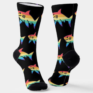 Rainbow Shark Pride - Kawaii Nautische LGBTQ+ Socken
