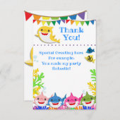 Rainbow Sharks Geburtstagsfeier Danke (Vorne/Hinten)