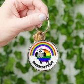 Rainbow Sheep Button Schlüsselanhänger (Hand)