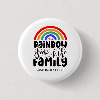 RAINBOW SHEEP DES FAMILIENFunny Gay Button