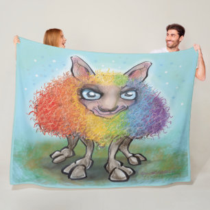 Rainbow Sheep Fleecedecke