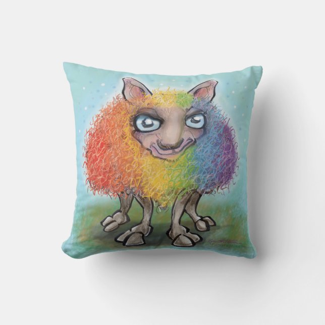 Rainbow Sheep Kissen (Vorderseite)