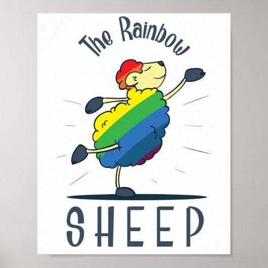 Rainbow Sheep LGBT Poster (Vorne)