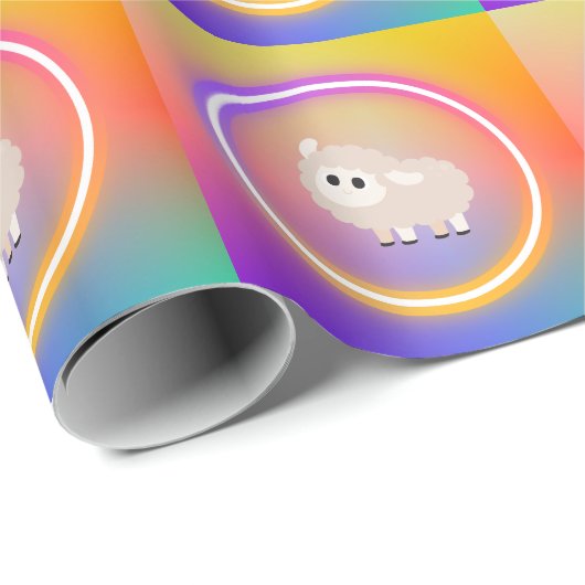 Rainbow Sheep Packpapier (Rolleneckpunkt)