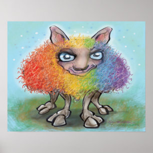 Rainbow Sheep Poster