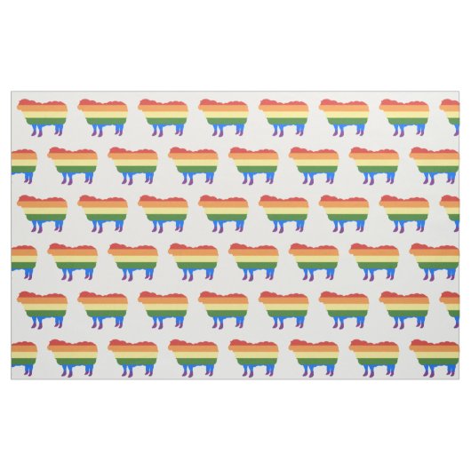 Rainbow Sheep Stoff (Fat Quarter (45,7 x 55,9 cm))
