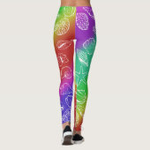 Rainbow Shellfish Pattern Leggings (Rückseite)