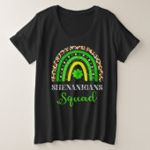 Rainbow Shenanigans Squad St Patricks Day Große Größe T-Shirt (Design vorne)