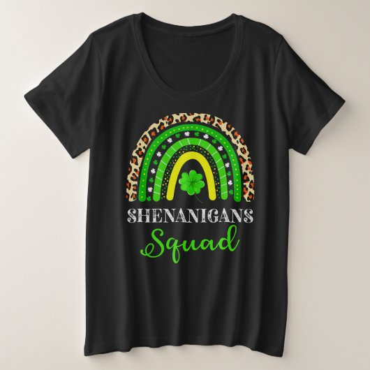 Rainbow Shenanigans Squad St Patricks Day Große Größe T-Shirt (Design vorne)
