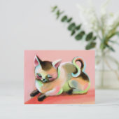 Rainbow Sherbert Kitty Kat Postkarte (Stehend Vorderseite)