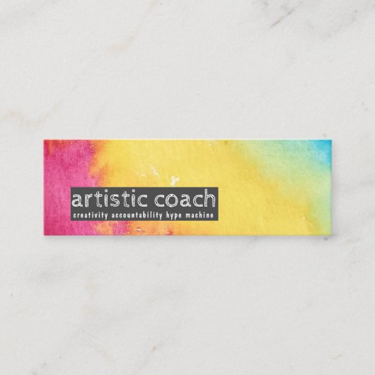 Rainbow Sherbet Artistic QR Code Stick Card Mini Visitenkarte (Vorderseite)
