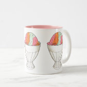 Rainbow Sherbet Ice Cream Sorbet Dessert Scoop Zweifarbige Tasse (VorderseiteRechts)