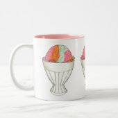 Rainbow Sherbet Ice Cream Sorbet Dessert Scoop Zweifarbige Tasse (Links)