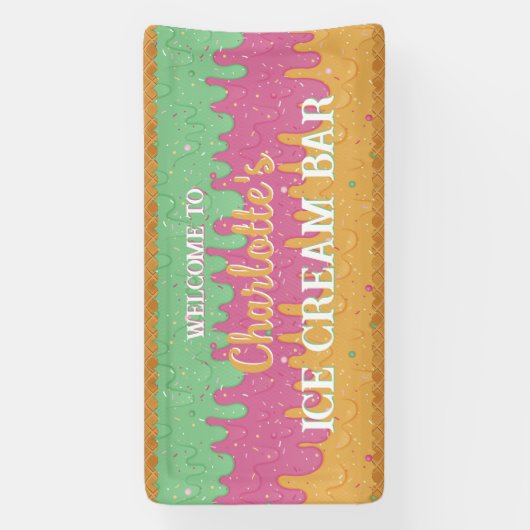 Rainbow Sherbet Ice Creme Banner (Vertikal)