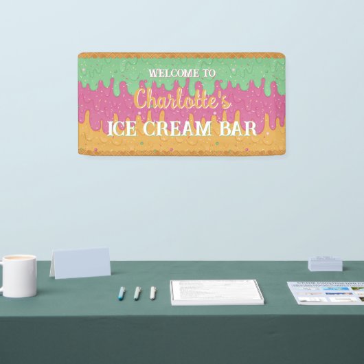Rainbow Sherbet Ice Creme Banner (Messe)