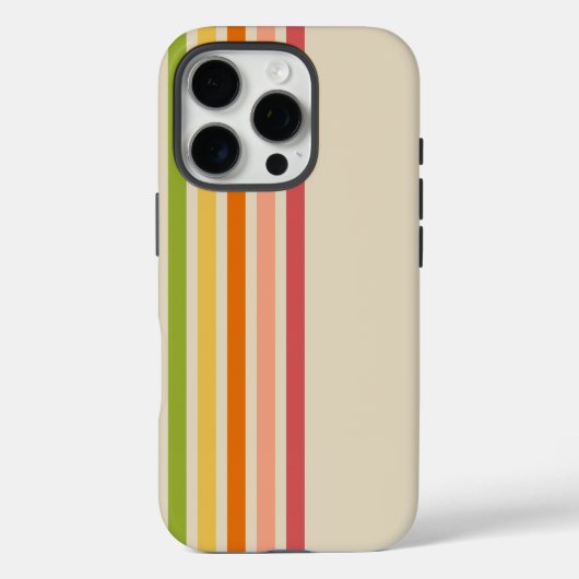 Rainbow Sherbet Retro gestreift Case-Mate iPhone Hülle (Rückseite)