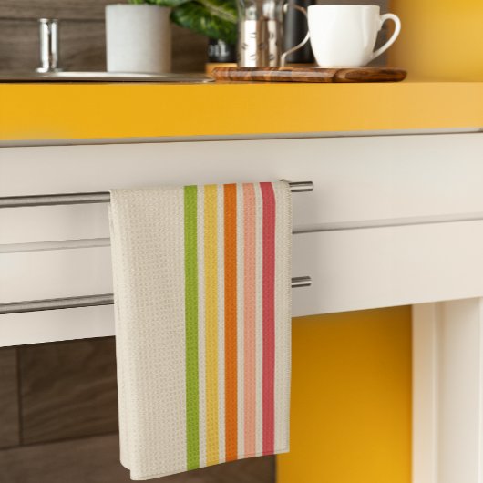 Rainbow Sherbet Vintag gestreift Geschirrtuch