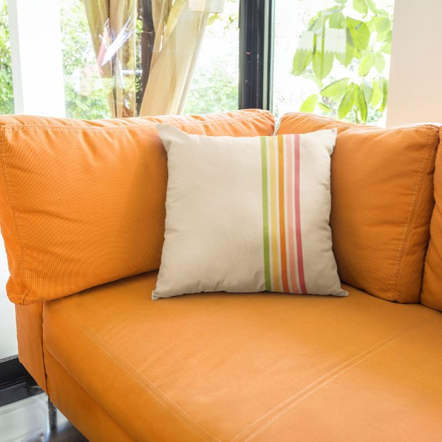 Rainbow Sherbet Vintag gestreift Kissen (Von Creator hochgeladen)