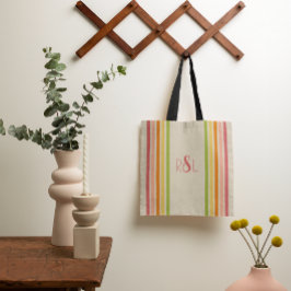 Rainbow Sherbet Vintag gestreift Tasche