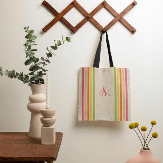 Rainbow Sherbet Vintag gestreift Tasche