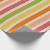 Rainbow Sherbet Vintag Strip Wrapping Paper Geschenkpapier (Ecke)