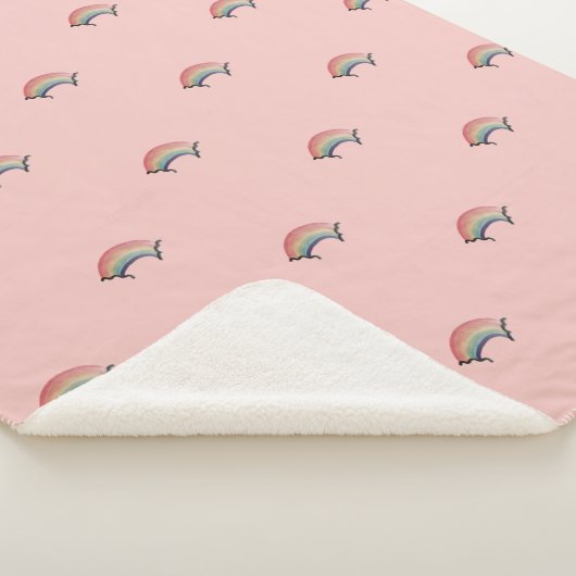 Rainbow Sherpa Blanket Sherpadecke (3/4)