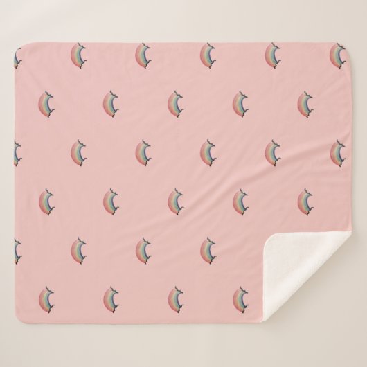 Rainbow Sherpa Blanket Sherpadecke (Vorderseite (Horizontal))