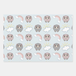 Rainbow Shhep Geschenkpapier Set