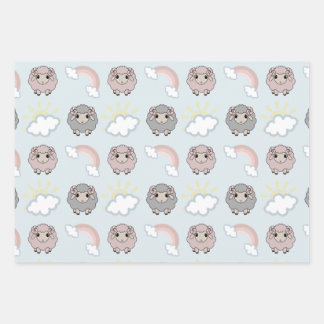Rainbow Shhep Geschenkpapier Set
