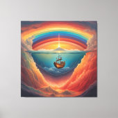 Rainbow Ship AI art Leinwanddruck (Vorderseite)