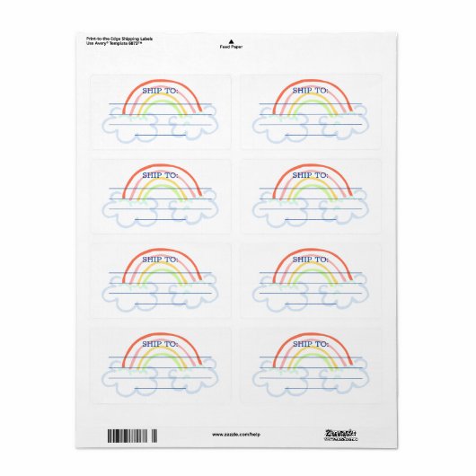 Rainbow Shipping Label (Vorne)