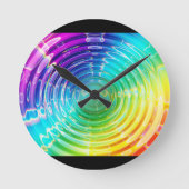 Rainbow Shockwave Runde Wanduhr (Vorderseite)
