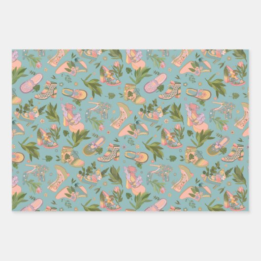 Rainbow Shoe Collection Geschenkartikel Geschenkpapier Set (Vorderseite)