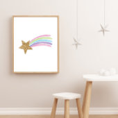 Rainbow Shooting Star Kinderzimmer Wall Decks Post Poster